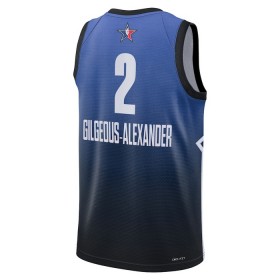 NBA Mænd Trøje All-Star 2023 Team 1 Shai Gilgeous Alexander 2 Nike Blå Swingman